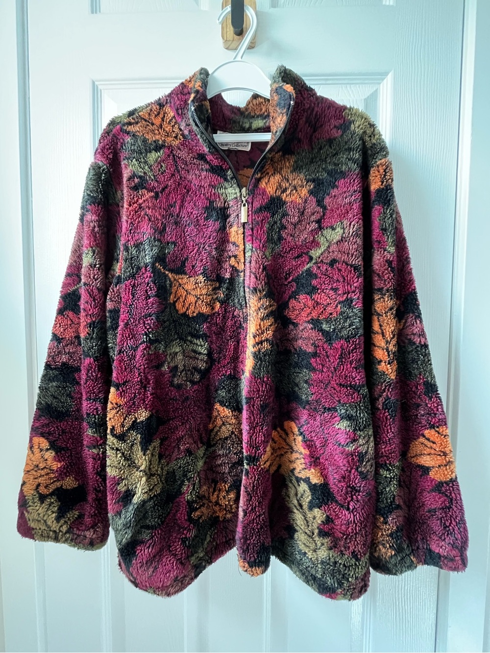 Vintage Made in Canada Fall Leaves Fleece Jacket